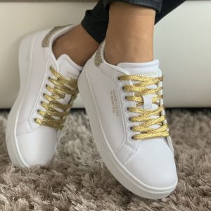 Benetton cipõ WHITE/GOLD
