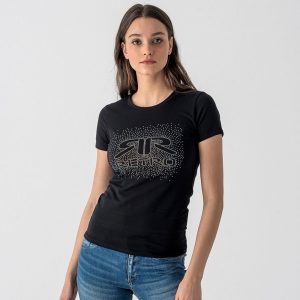 Retro póló ARELY T-SHIRT BLACK