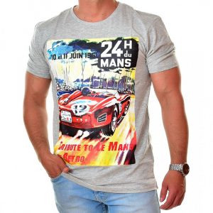 Retro póló LEMANS T-SHIRT GREY MELANGE