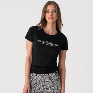 Retro póló SONIA T-SHIRT BLACK
