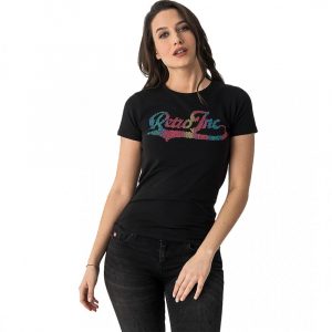 Retro póló LOUISE T-SHIRT BLACK