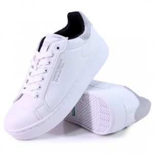 Benetton cipõ WHITE/SILVER