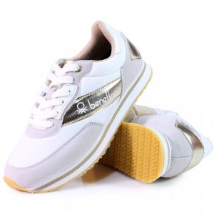 Benetton cipõ WHITE/GOLD
