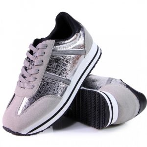 Benetton cipõ SILVER/BLACK