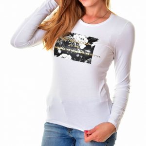 Retro hosszú ujjú póló NADIM L.S.TOP WHITE
