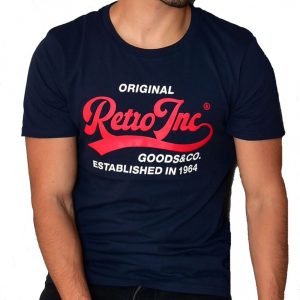 Retro póló CHAMPION T-SHIRT DARK BLUE