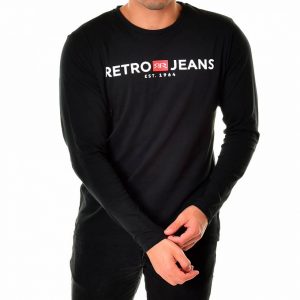 Retro hosszú ujjú póló ENOS 21 LONG SLEEVE S.S.TOP BLACK
