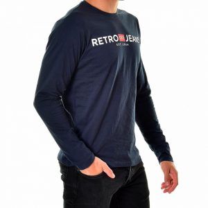 Retro hosszú ujjú póló ENOS 21 LONG SLEEVE S.S.TOP DARK BLUE