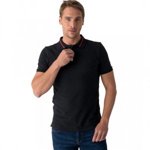 Retro póló MEMO POLO BLACK
