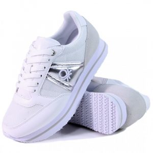 Benetton cipõ WHITE/SILVER