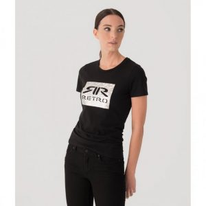 Retro póló LAVENDER T-SHIRT BLACK