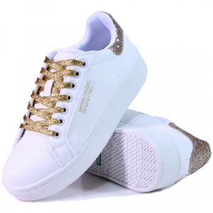 Benetton cipõ WHITE/GOLD