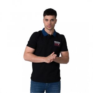Retro póló FLINT POLO OUT POLO BLACK