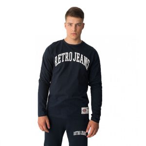 Retro hosszú ujjú póló MIDEWIN LONGSLEEVE L.S.TOP DARK BLUE