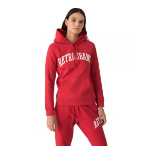 Retro pulóver STANFORD HOODY JOGGING TOP RED