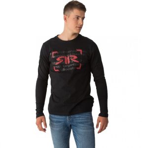 Retro hosszú ujjú póló MERAMEC LONG SLEEVE L.S. TOP BLACK
