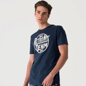 Retro póló DEVIL T-SHIRT BLUE