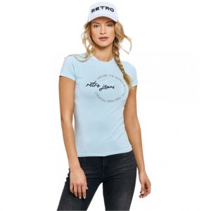 Retro póló COTTEE T-SHIRT LIGHT BLUE